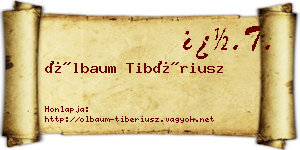 Ölbaum Tibériusz névjegykártya